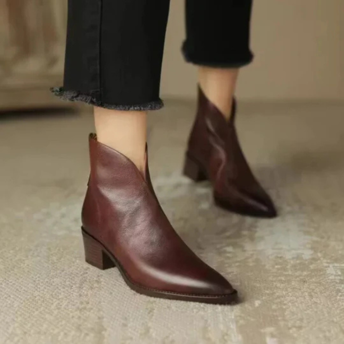 Camille | Botines de lujo con tacón bajo