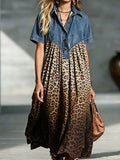 Robe Penny En Jean "Léopard Dégradé"